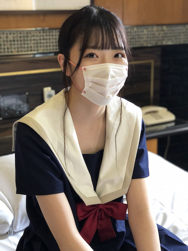 涙の美少女！18才清楚系の菜花ちゃんは一人暮らしがしたくて初めて知らないおじさんとホテルに！高額募集に応募したものの途中で涙が